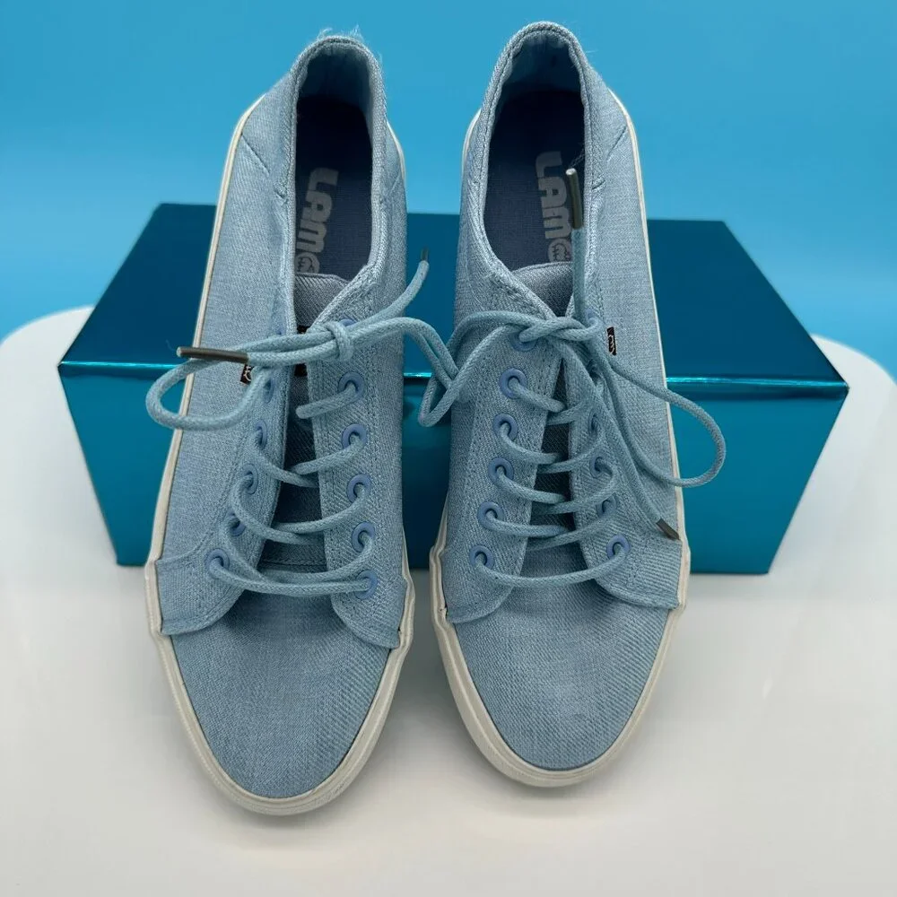NWOT/B Lamo Women's Vita Canvas Casual Low Top Sneaker Shoe, Size 8.5, Sky‎ Blue